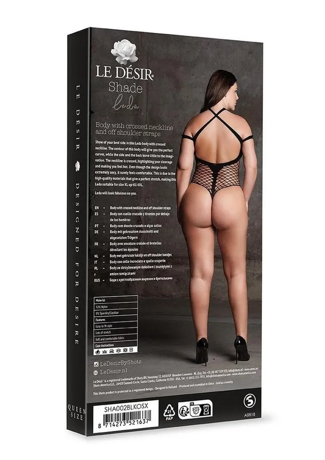 Le Desir Le Desir Shade Leda Xiii Body with Crossed Neckline and Off Shoulder Straps Male Sex Toys