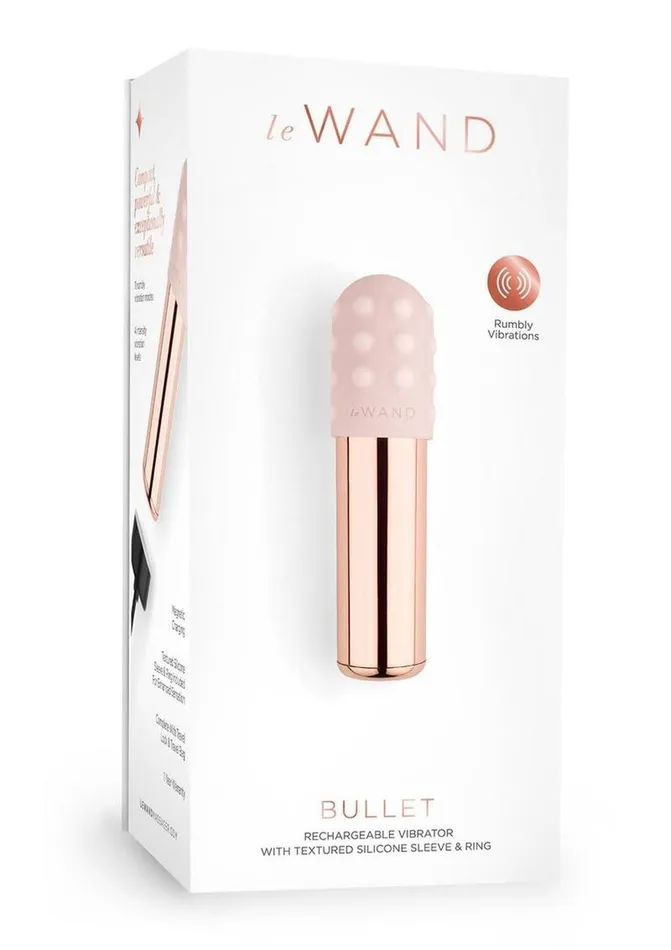 Le Wand Le Wand Bullet Rechargeable Vibrator with Textured Silicone Sleeve and Ring Female Sex Toys