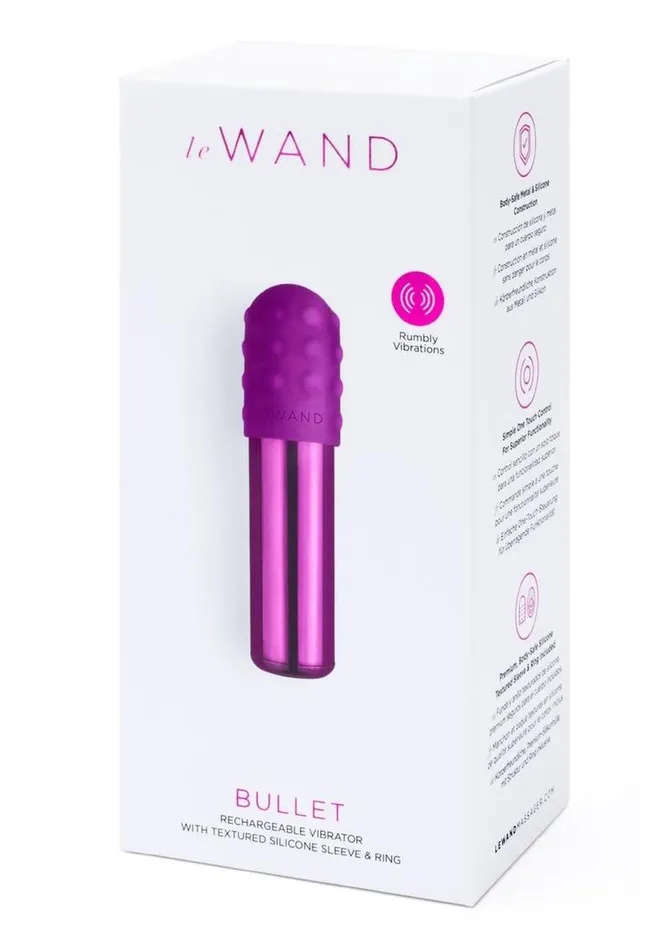 Le Wand Le Wand Bullet Rechargeable Vibrator with Textured Silicone Sleeve and Ring Female Sex Toys