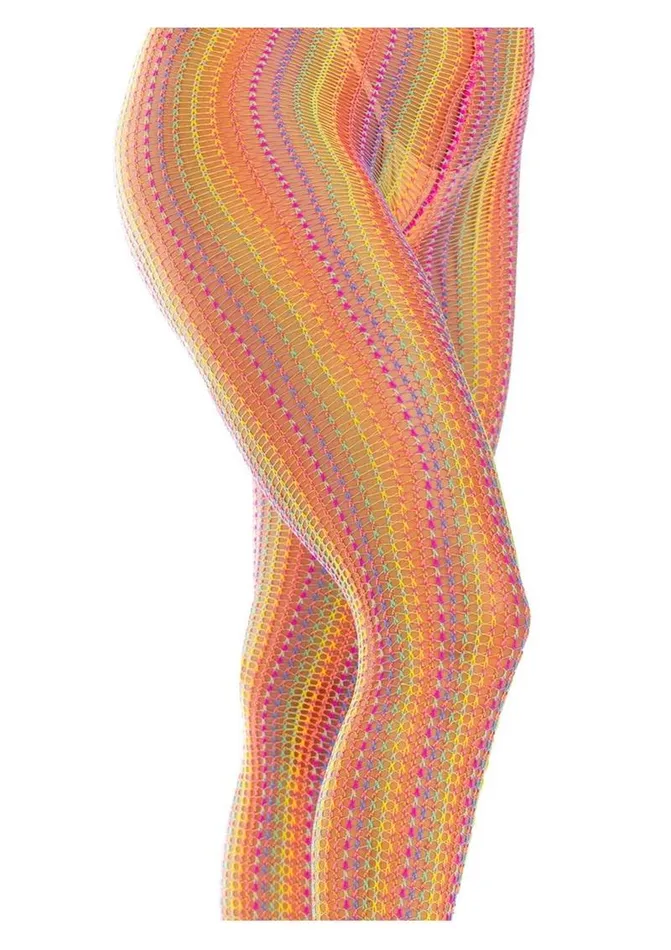 Leg Avenue Anal Leg Aventue Rainbow Crochet Net Tights