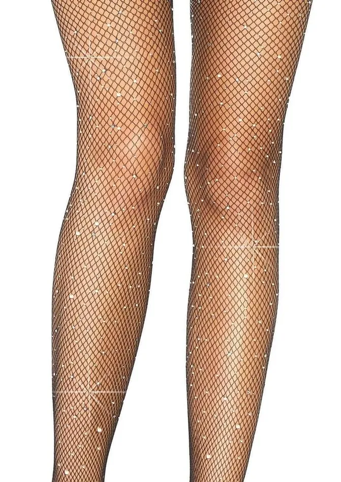 Leg Avenue Vibrators Leg Avenue Crystalized Fishnet Suspender Pantyhose