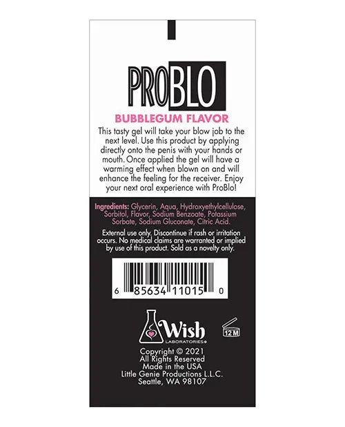 Little Genie Productions LLC Enhancers Problo Ahhsome Blow Job Gel Blueberry 15 oz