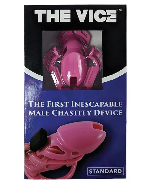 Locked In Lust The Vice Standard Chastity Cage Pink Ll Creations LLC Male Sex Toys