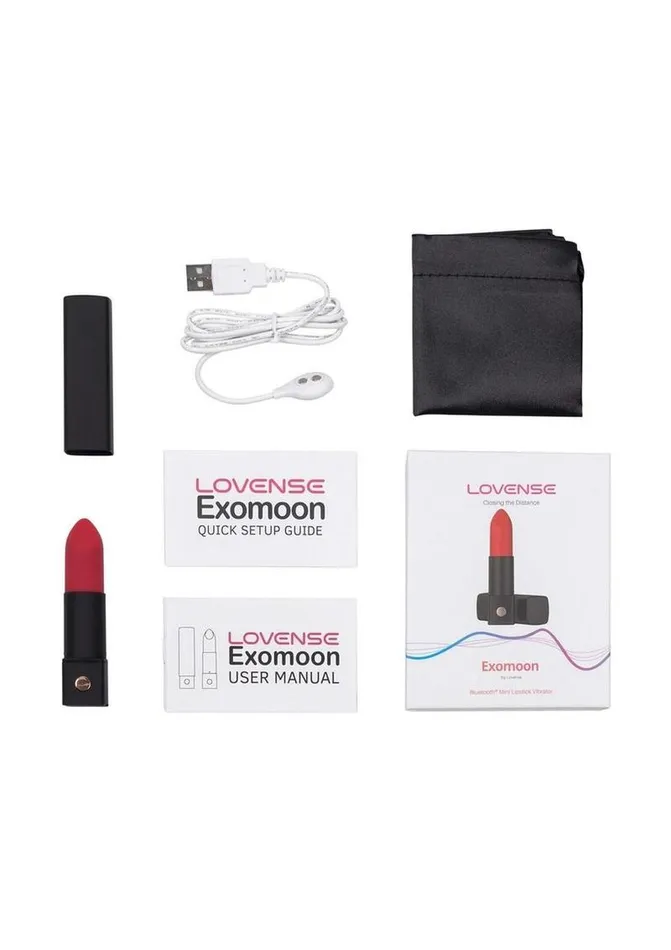 Lovense Female Sex Toys Lovense Exomoon Rechargeable Silicone Lipstick Bullet Vibrator