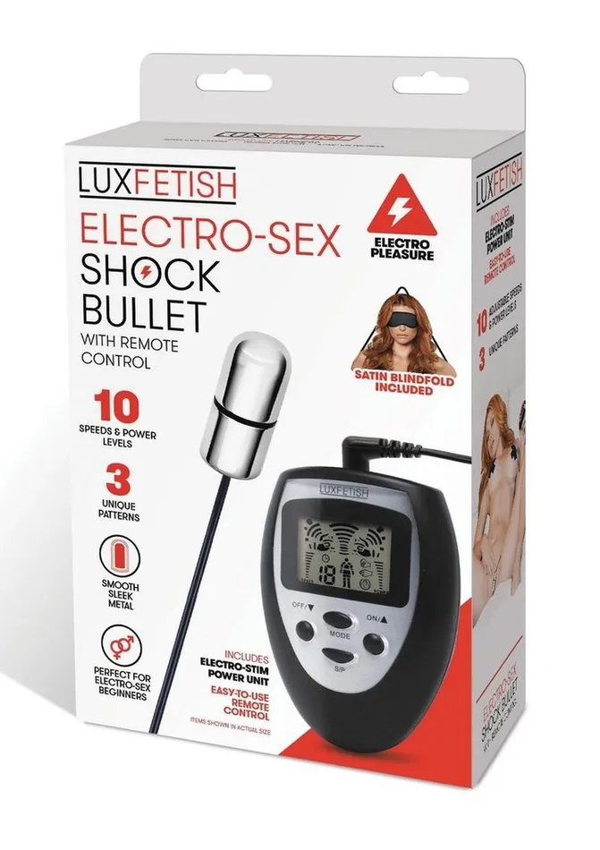 Lux Fetish Female Sex Toys Lux Fetish Electro Sex Shock Bullet with Remote Control