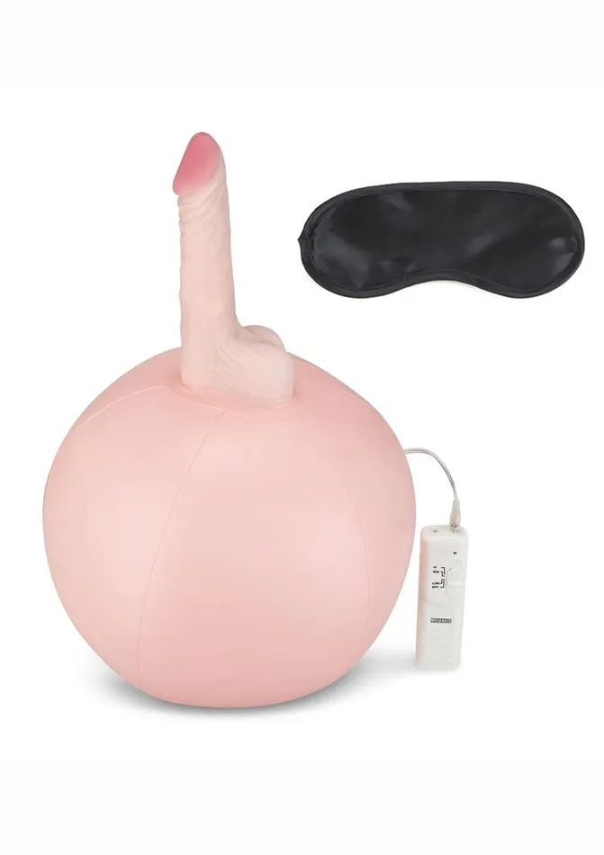 Lux Fetish Female Sex Toys Lux Fetish Inflatable Sex Ball with Vibrating Realistic Dildo and Remote Control