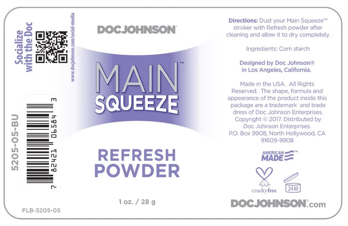 Main Squeeze Refresh Powder Doc Johnson Vibrators