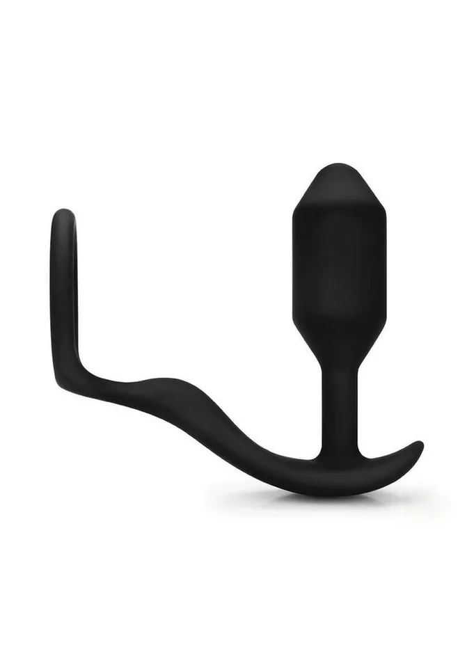 Male Sex Toys BVibe Snug and Tug Silicone Cock Ring and Anal Plug bVibe