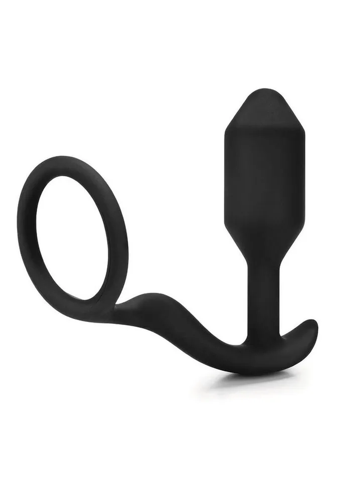 Male Sex Toys BVibe Snug and Tug Silicone Cock Ring and Anal Plug bVibe