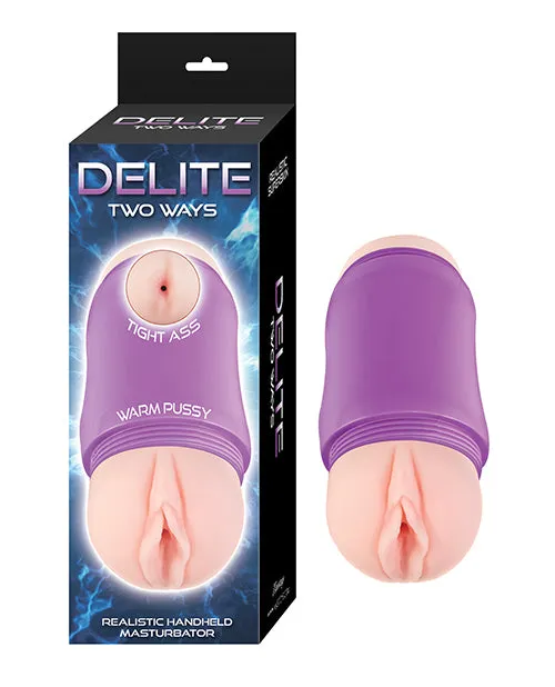 Male Sex Toys Delite Two Ways Vagina Ass Masturbator White Nasstoys