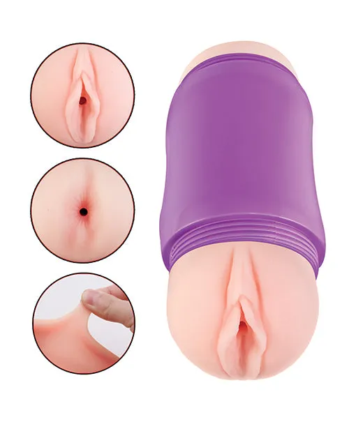 Male Sex Toys Delite Two Ways Vagina Ass Masturbator White Nasstoys