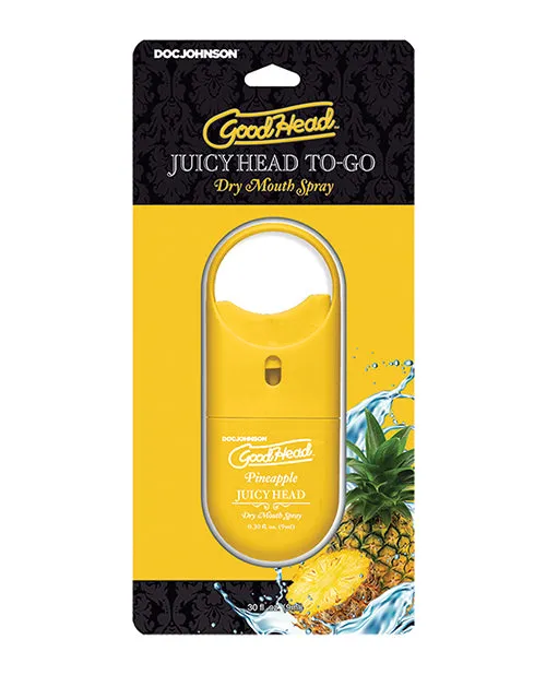 Male Sex Toys Doc Johnson Juicy Head Dry Mouth Spray To Go 30 oz Pineapple