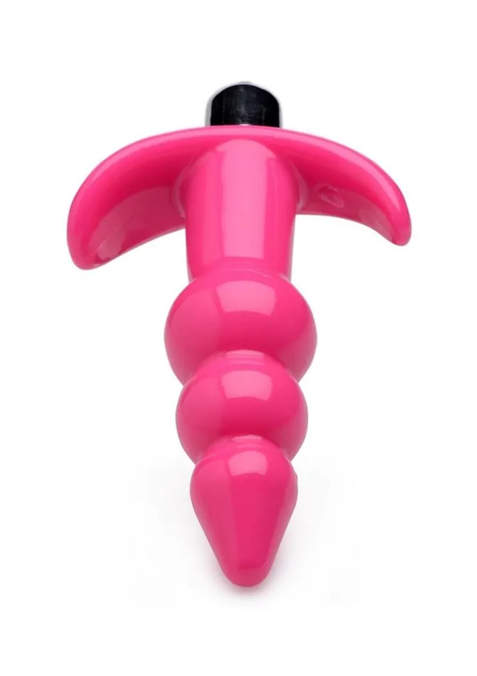 Male Sex Toys Frisky Bubbling Pink Ribbed Anal Plug Frisky