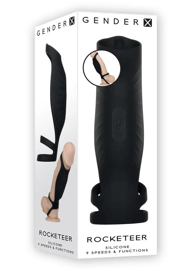 Male Sex Toys Gender X Gender X Rocketeer Rechargeable Silicone Penis Sleeve