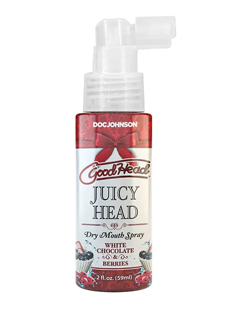 Male Sex Toys Juicy Head Dry Mouth Spray 2 oz White Chocolate Berries Doc Johnson