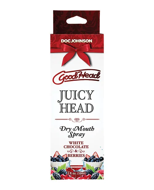 Male Sex Toys Juicy Head Dry Mouth Spray 2 oz White Chocolate Berries Doc Johnson