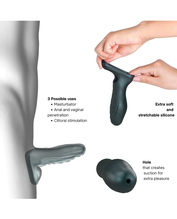 Male Sex Toys Lovely Planet Manwan RYZER Penis Sleeve Pine Gray