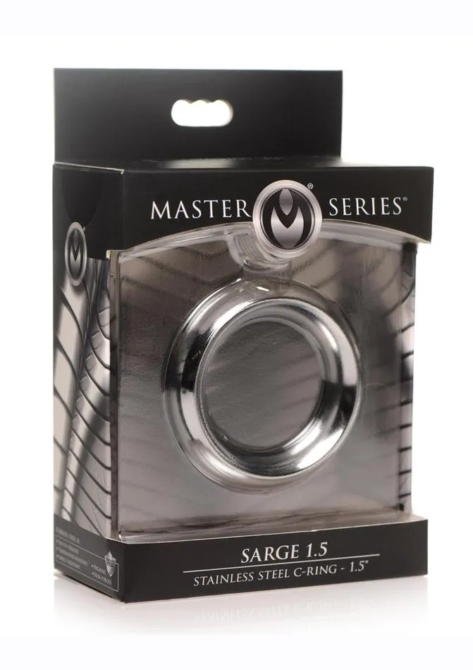 Male Sex Toys Master Series Master Series Sarge 15in Stainless Steel Erection Enhancer Cock Ring