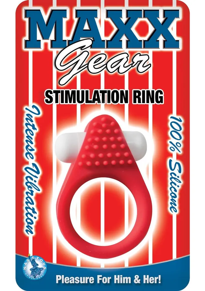 Male Sex Toys Maxx Gear Maxx Gear Stimulation Ring Silicone Vibrating Cock Ring