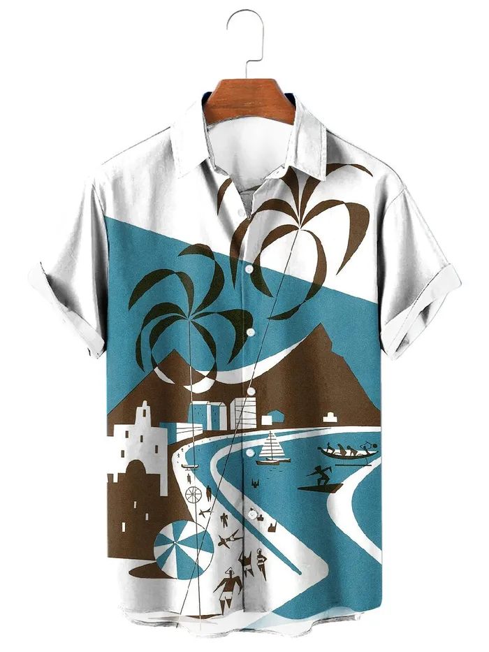 Male Sex Toys mysite Hawaiian Short Sleeve Shirt in Tiki Art