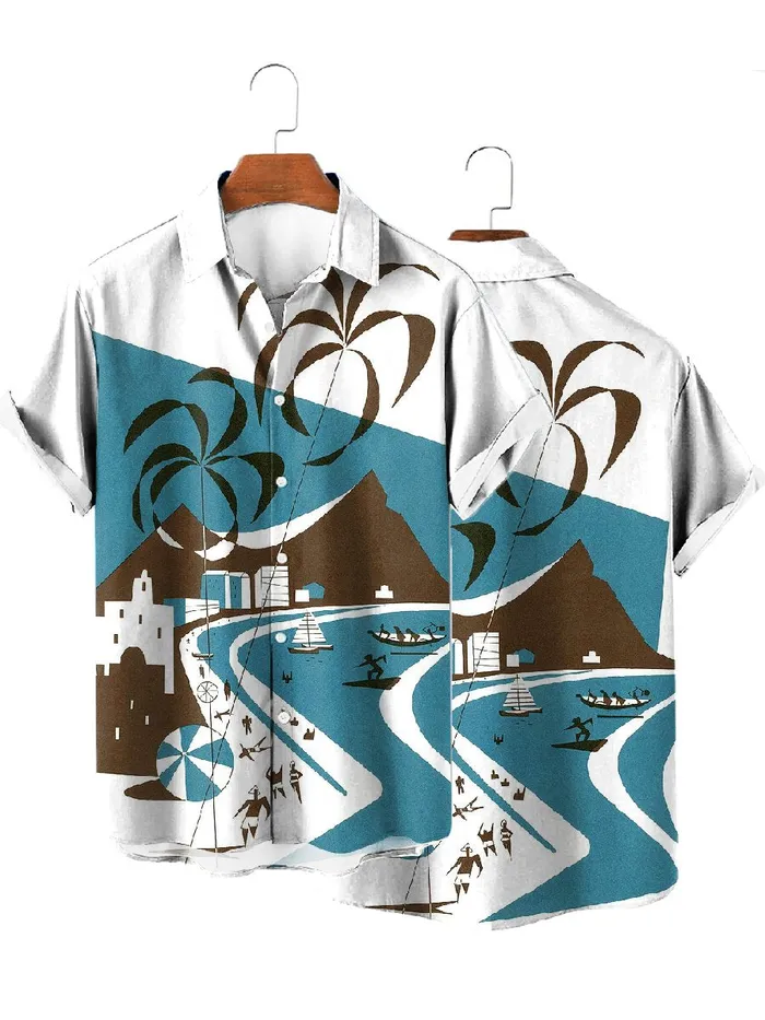 Male Sex Toys mysite Hawaiian Short Sleeve Shirt in Tiki Art