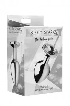 Male Sex Toys Nice and nasty Bz Clear Gem booty sparksAnal Plug Medium