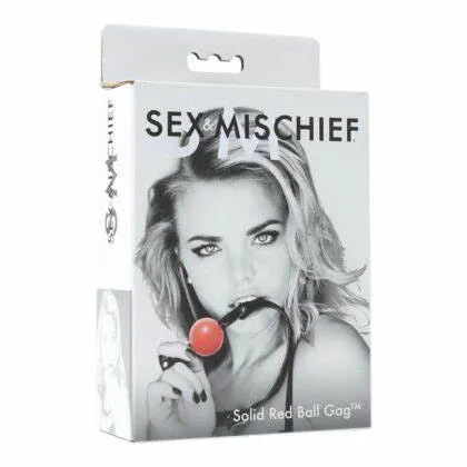 Male Sex Toys Nice and nasty Bz Sex and Mischief Solid Ball Gag Red