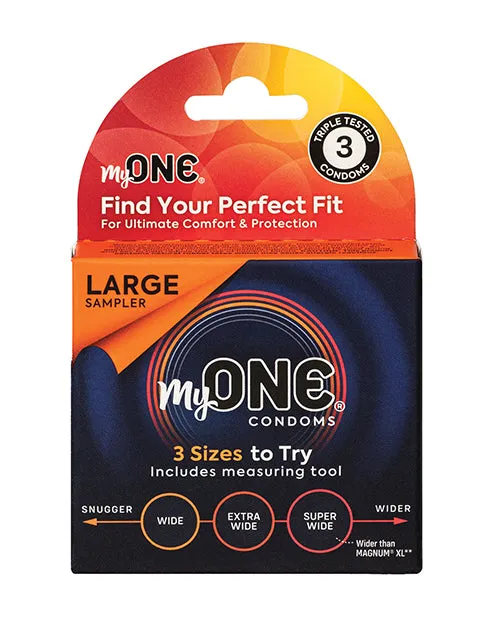 Male Sex Toys Paradise Marketing My One Large Sampler Condoms Pack of 3