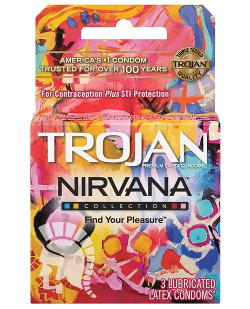 Male Sex Toys Paradise Marketing Trojan Nirvana Condom Pack Of 3