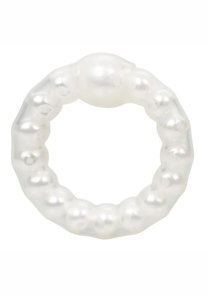 Male Sex Toys Rings Pearl Beaded Prolong Silicone Cock Ring