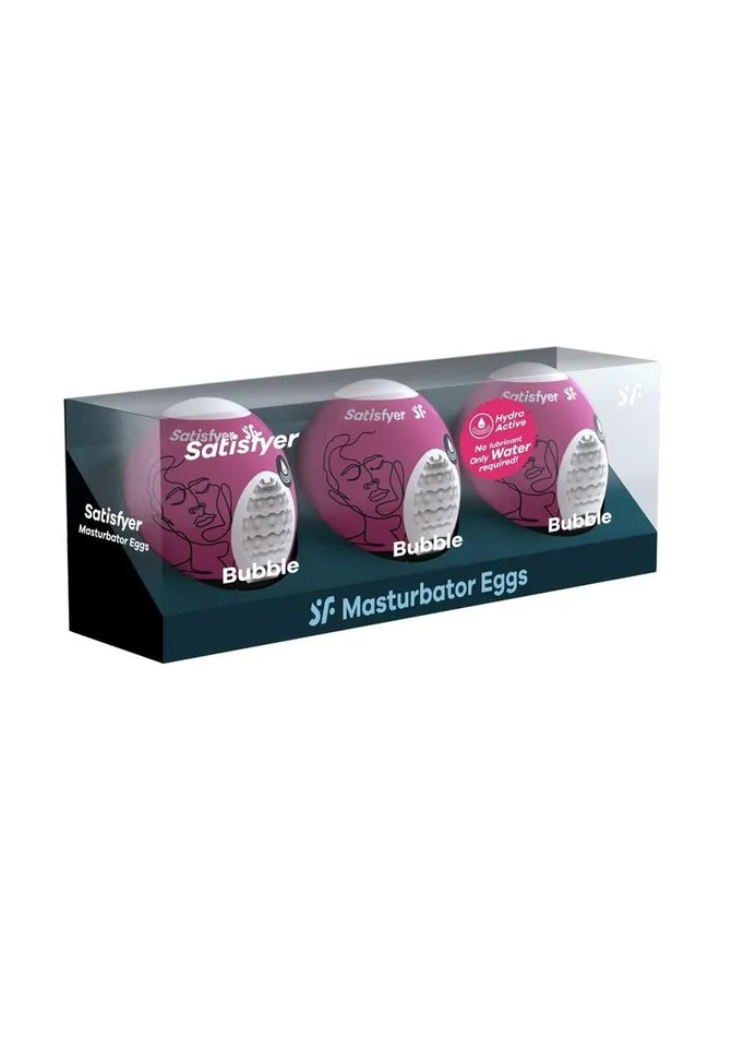 Male Sex Toys Satisfyer Satisfyer Masturbator Egg 3 Pack Set Bubble