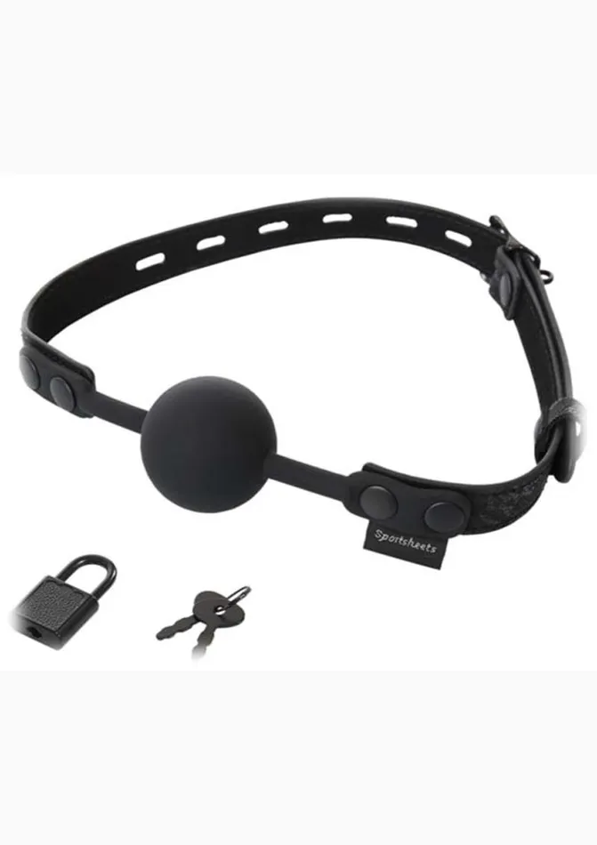 Male Sex Toys Sincerely Sincerely Locking Lace Ball Gag Silicone