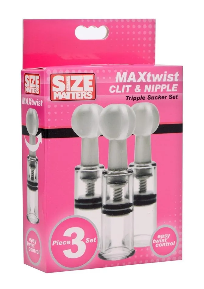 Male Sex Toys Size Matters Twisted Triplets Nipple and Clit Suckers Size Matters