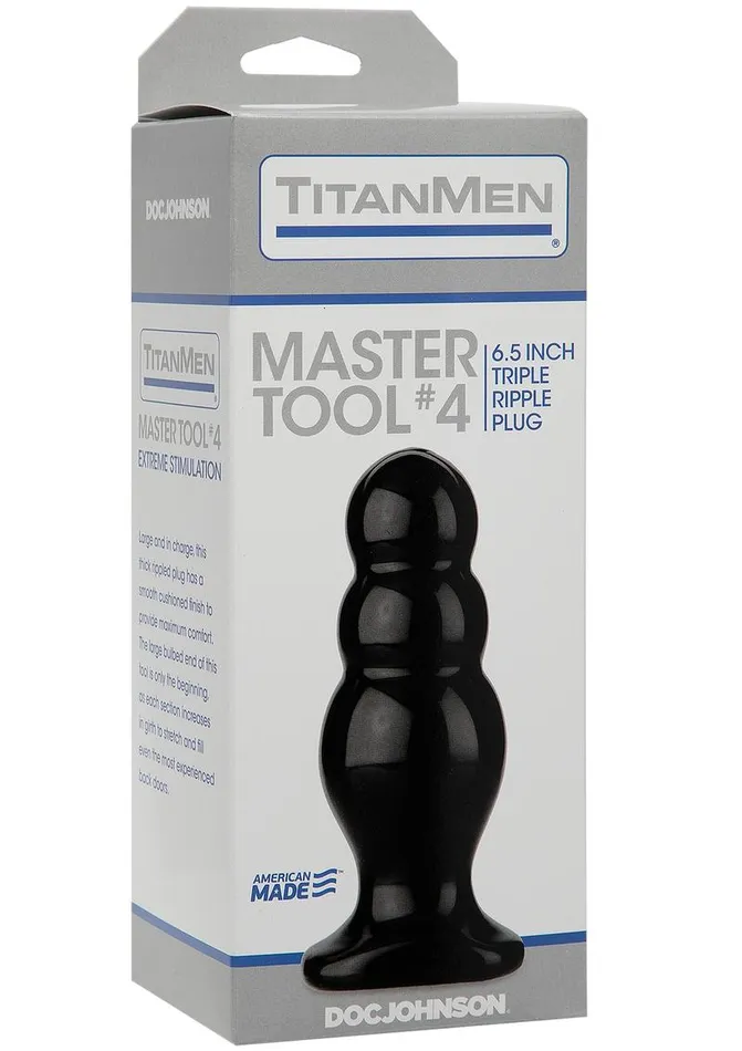 Male Sex Toys TitanMen Titanmen Master Tool 4 Triple Ripple Anal Plug