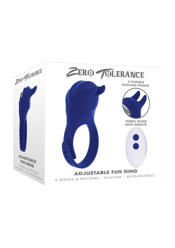 Male Sex Toys Zero Tolerance Zero Tolerance Adjustable Fun Ring Rechargeable Silicone Cock Ring