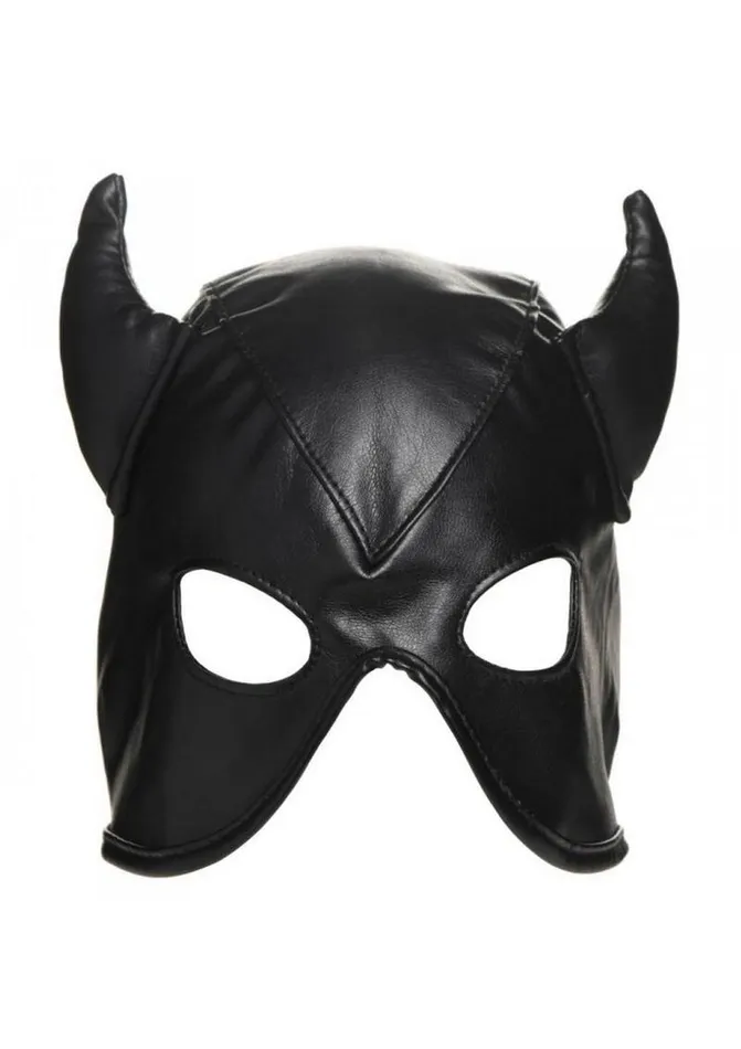 Master Series Couples Master Series Dungeon Demon Bondage Hood with Horns