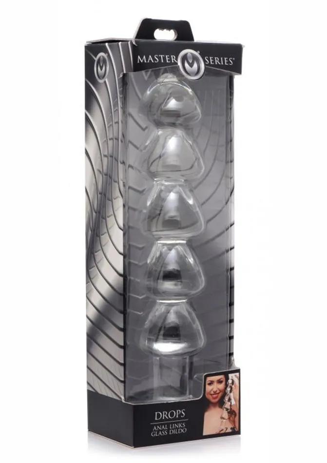 Master Series Dildos Master Series Drops Anal Links Glass Dildo