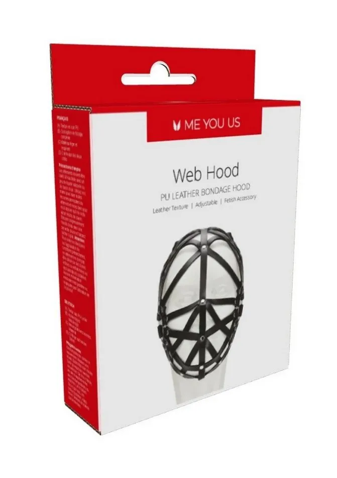 Me You Us Restraints ME YOU US Web Hood Pu Leather Bondage Hood