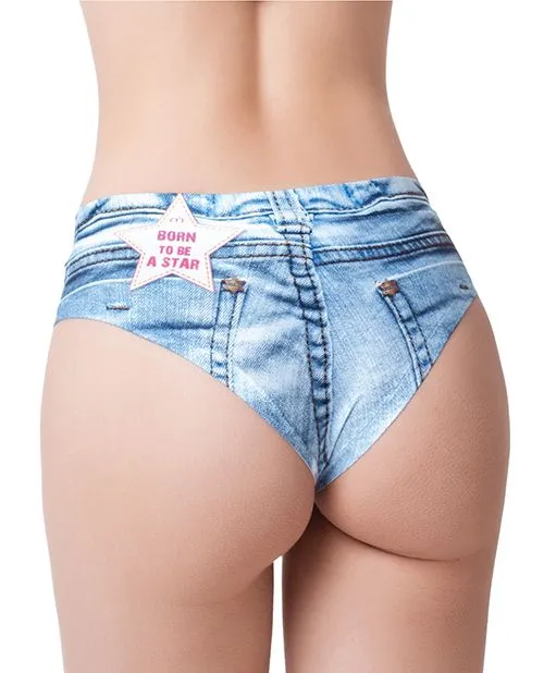 Mememe Usa LLC Male Sex Toys Mememe Denim Booty Jeans Light Printed Slip Medium