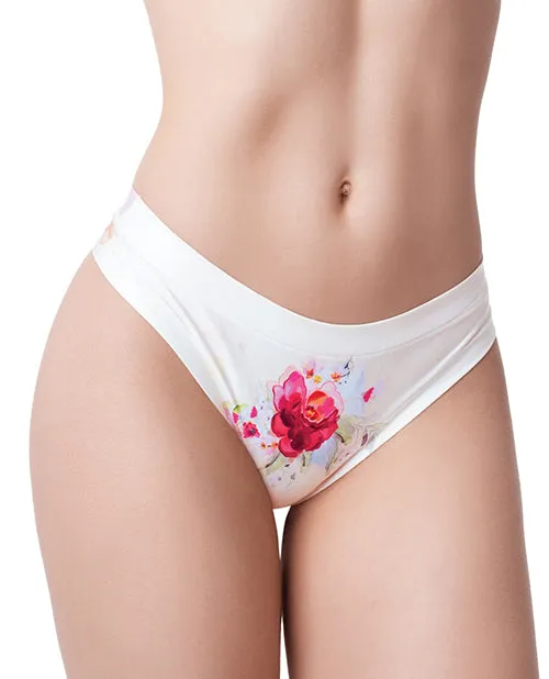 Mememe Usa LLC Mememe Flower Power Rose Printed Thong Medium Male Sex Toys