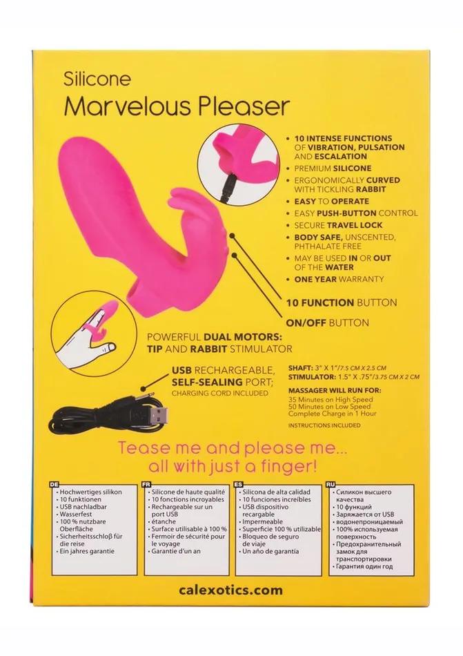 Mini Marvels Marvelous Pleasure Silicone Rechargeable Finger Massager Mini Marvels Female Sex Toys