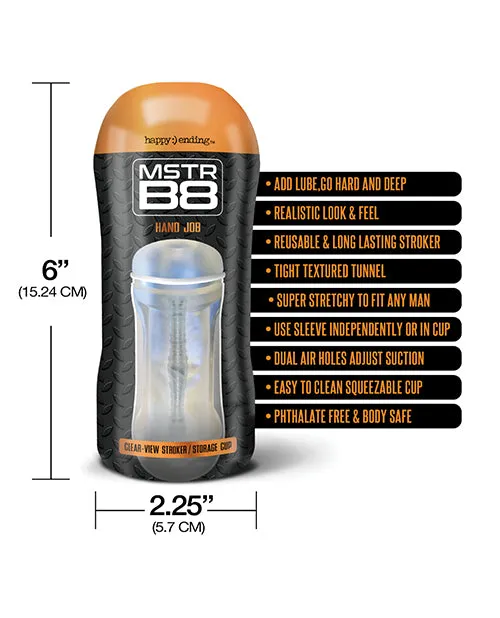 MSTR B8 Clear View Stroker Clear Global Novelties LLC Male Sex Toys