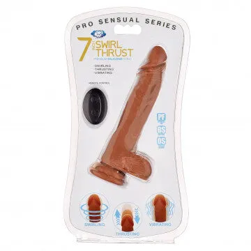 Nice and nasty Bz Anal REMOTE control Cloud 9 Pro Sensual 7 Inch Swirl Thrust Brown