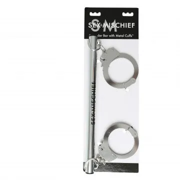 Nice and nasty Bz Couples Sex and Mischief Spreader Bar With Metal Cuffs