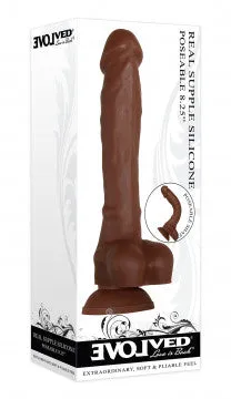 Nice and nasty Bz Dildos Real Supple Silicone Poseable Dark 825 Inch