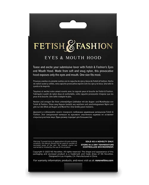 Ns Novelties INC Fetish Fashion Eyes Mouth Hood White Female Sex Toys