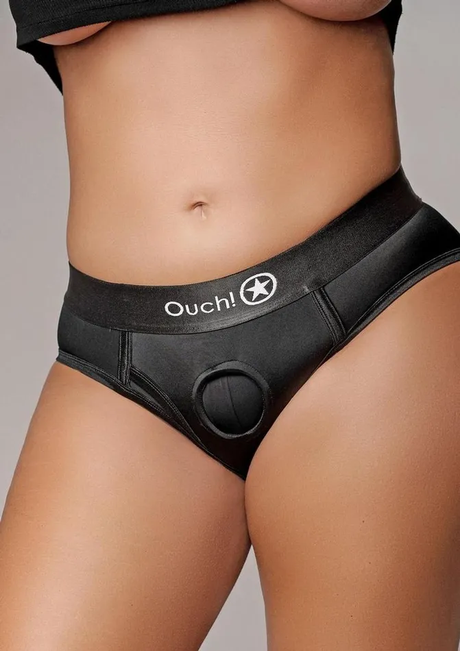 Ouch Female Sex Toys Ouch Vibrating StrapOn HighCut Brief Rechargeable