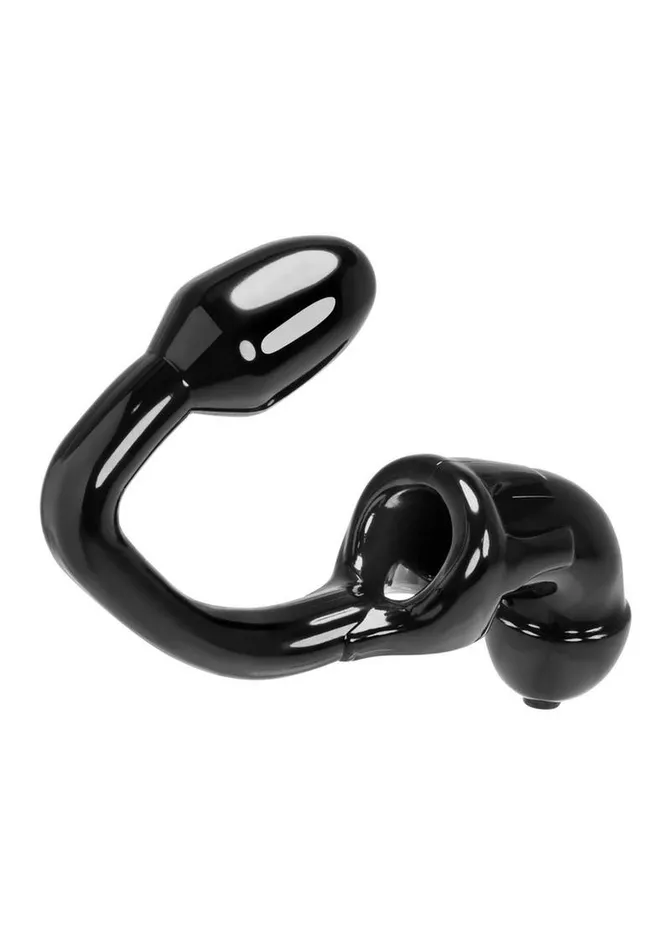 Oxballs Male Sex Toys Oxballs Tailpipe Chastity Cock Lock with Butt Plug