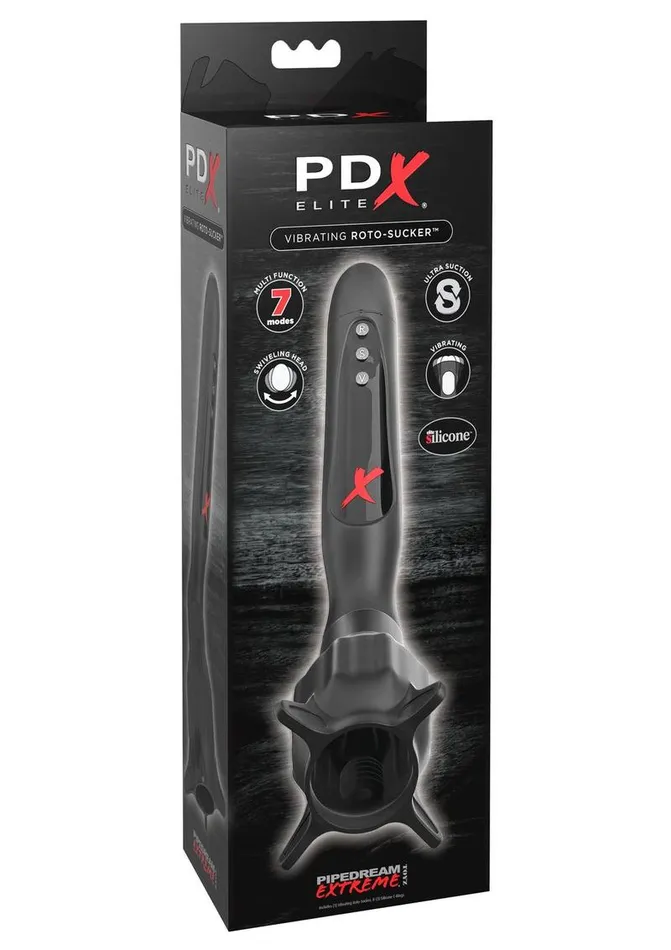 PDX Elite Male Sex Toys Pipedream Extreme Elite Silicone Vibrating RotoSucker Masturbator