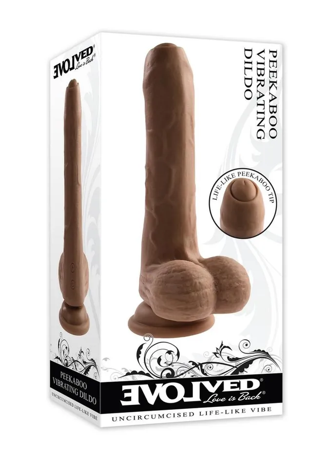 Peek A Boo Vibrating Rechargeable Silicone Dildo Evolved Female Sex Toys